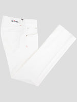 Kiton White Cotton Ea Jeans