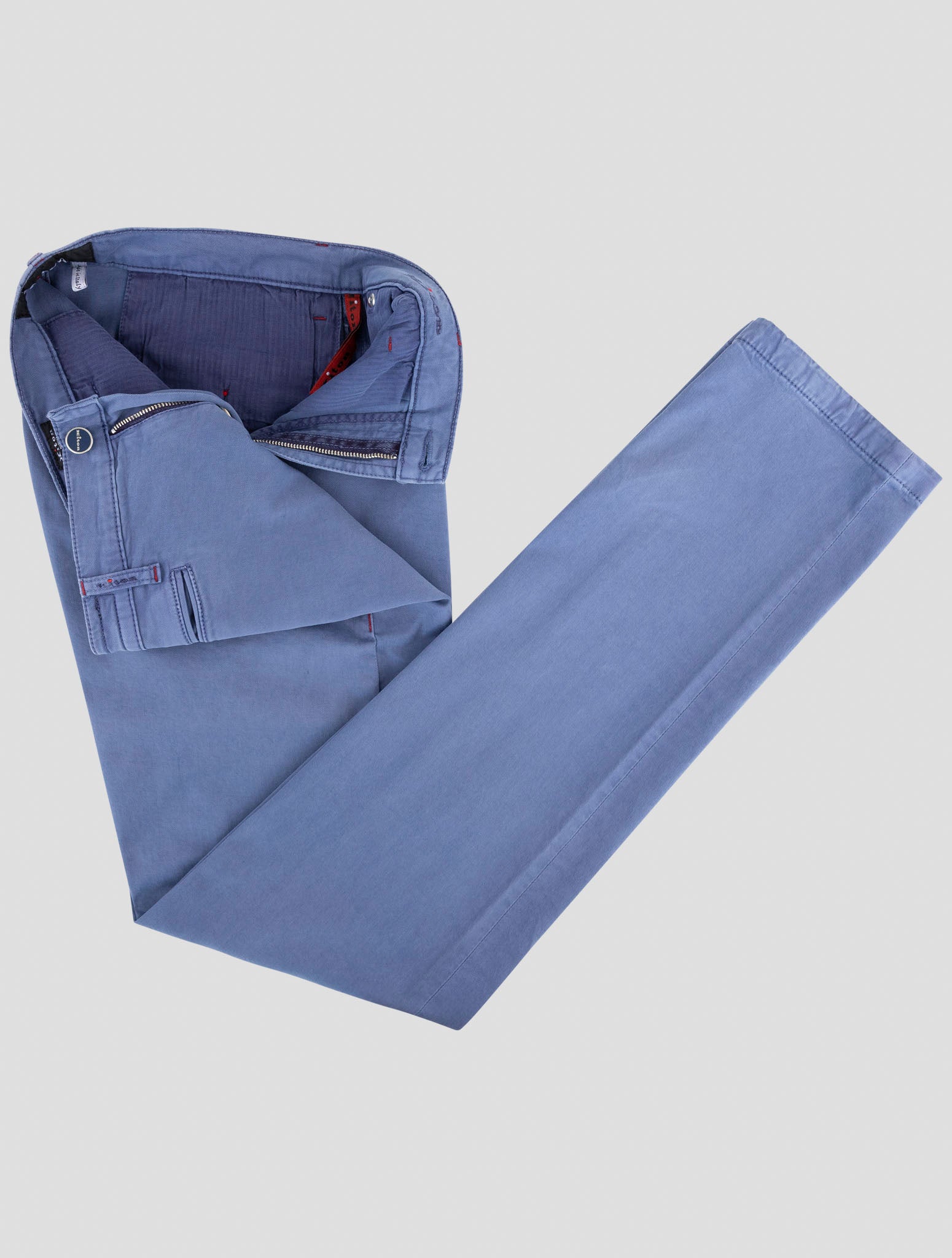 Kiton Blue Cotton Ea Pants