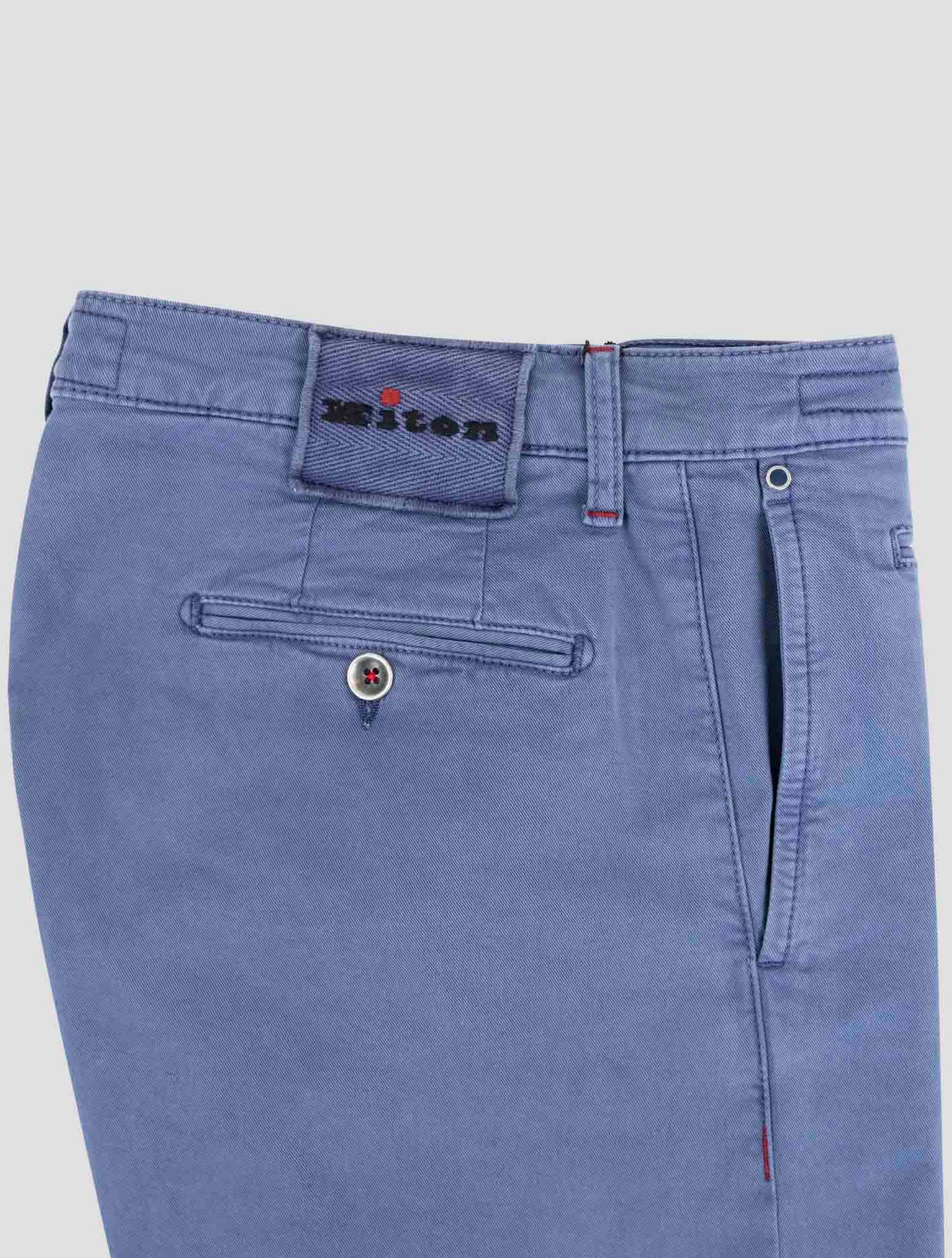 Kiton Blue Cotton Ea Pants