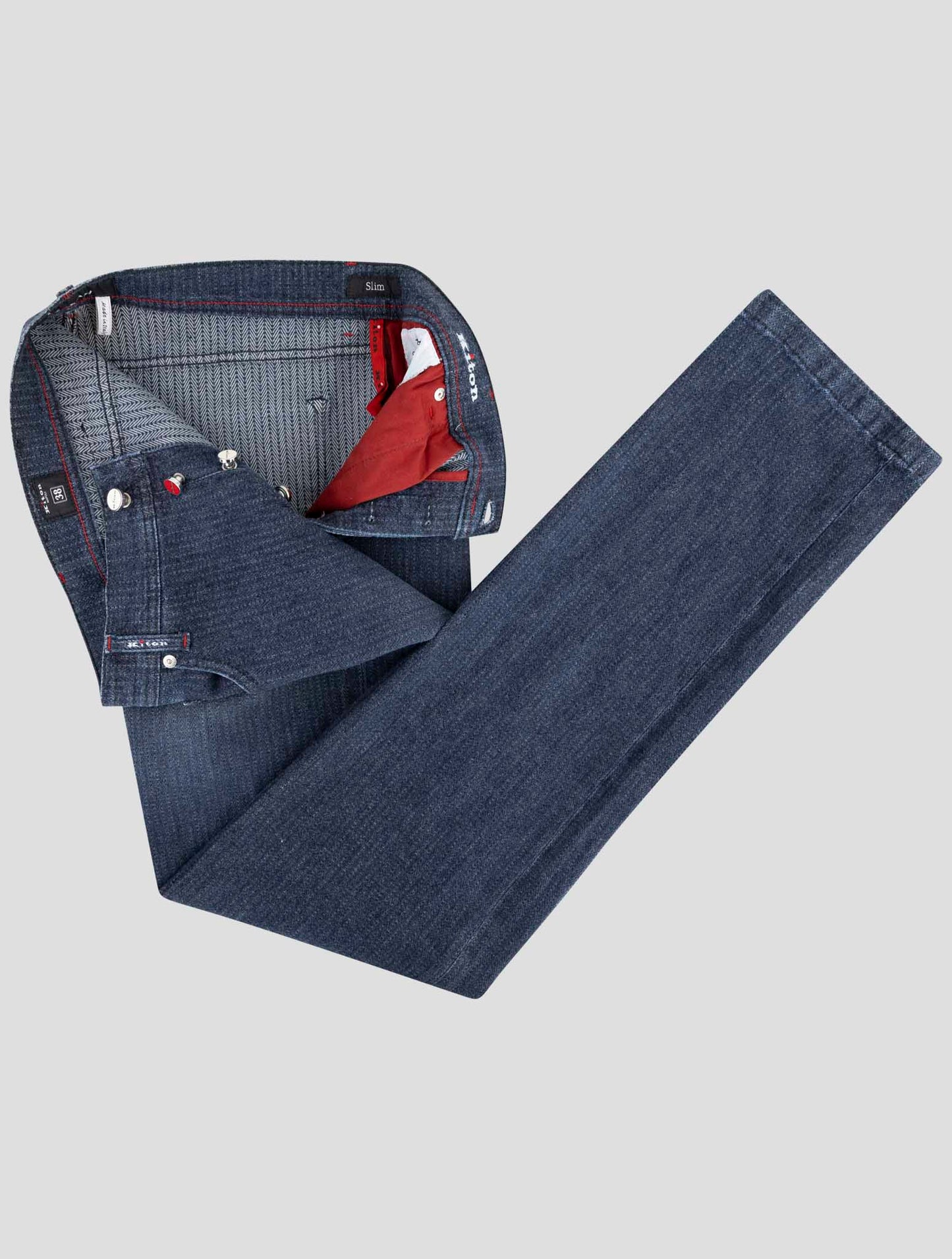 Kiton Blue Cotton Ea Jeans
