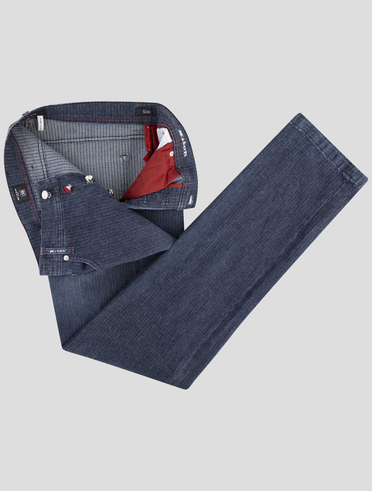 Kiton Blue Cotton Ea Jeans