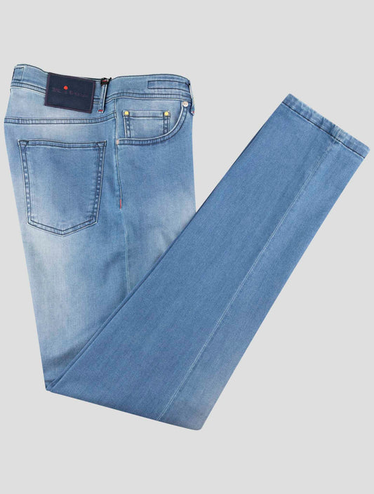 Kiton Blue Cotton Ea Jeans