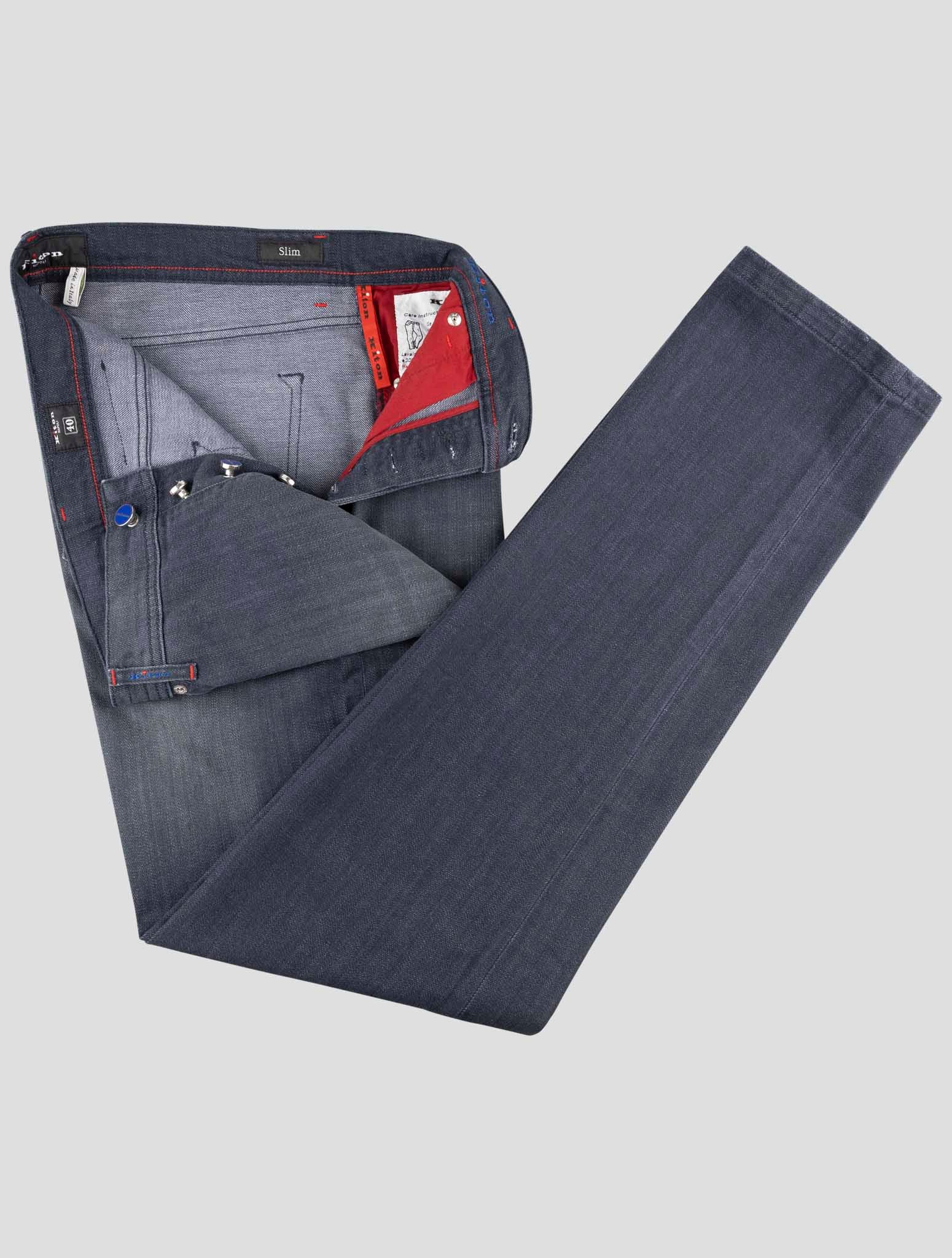 Kiton Blue Cotton EA Jeans