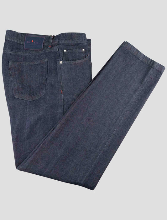 Kiton Blue Cotton Ea Jeans