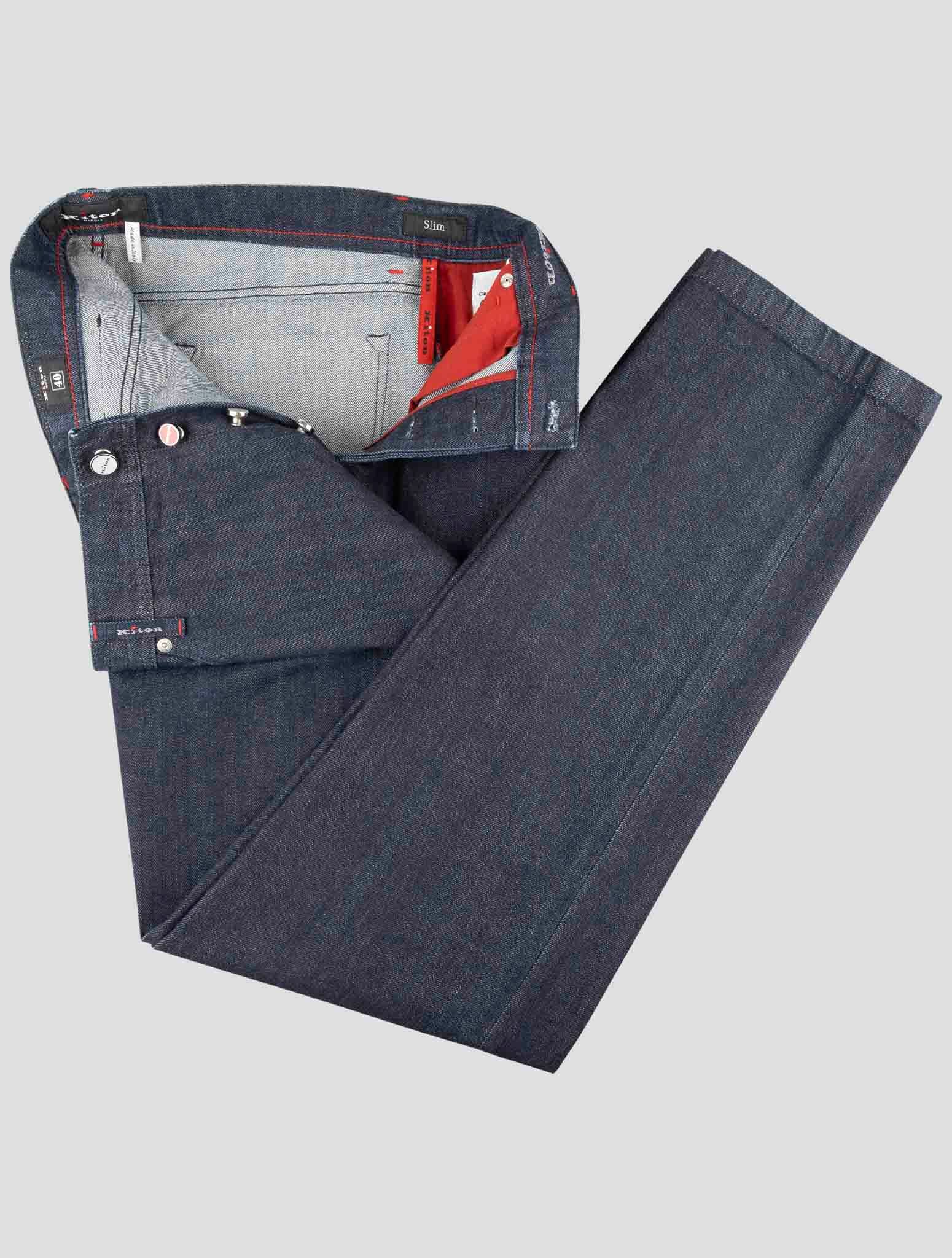 Kiton Blue Cotton Ea Jeans