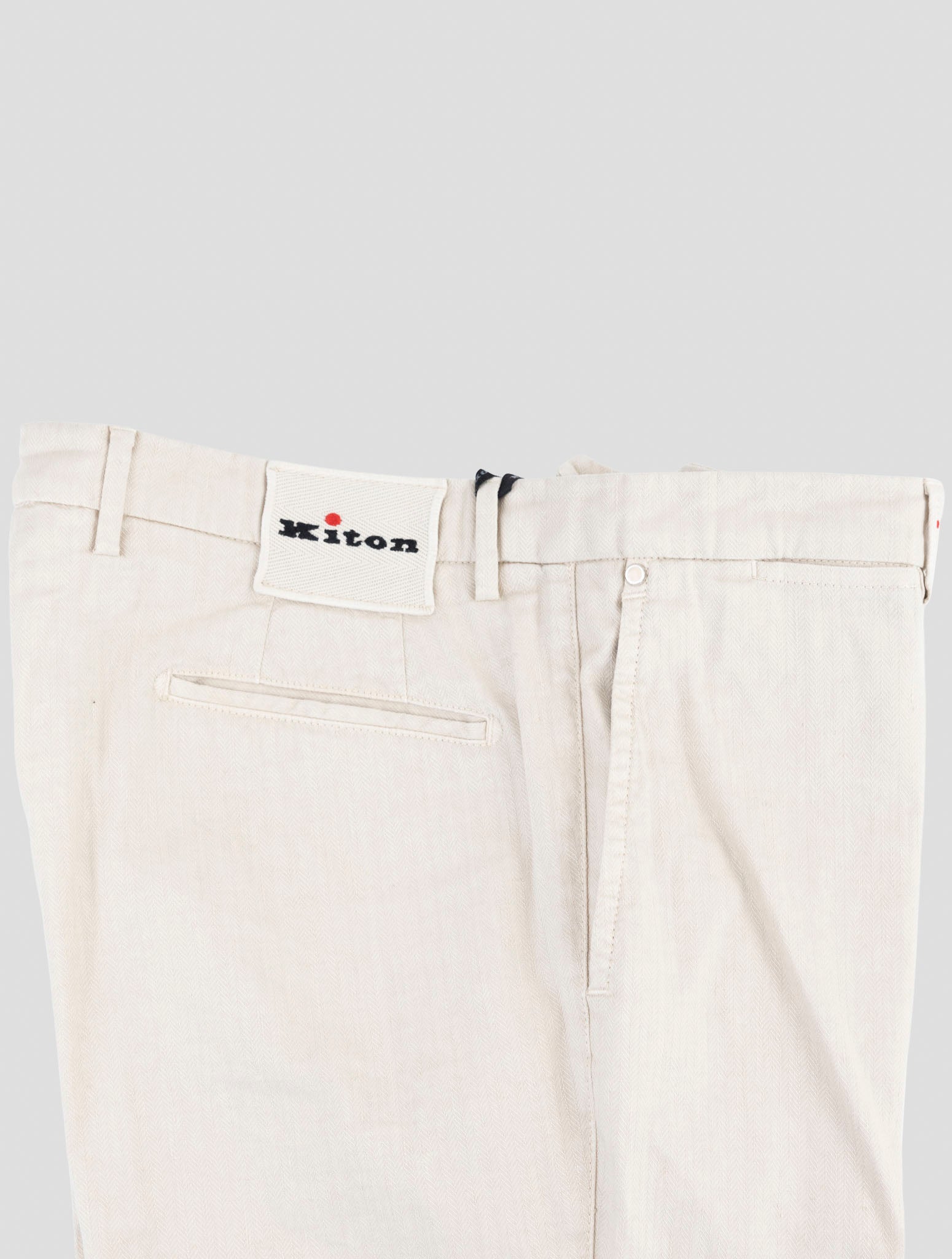 Kiton Beige Linen Cotton Ea Pants