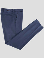 Kiton Blue Cotton Silk Pants