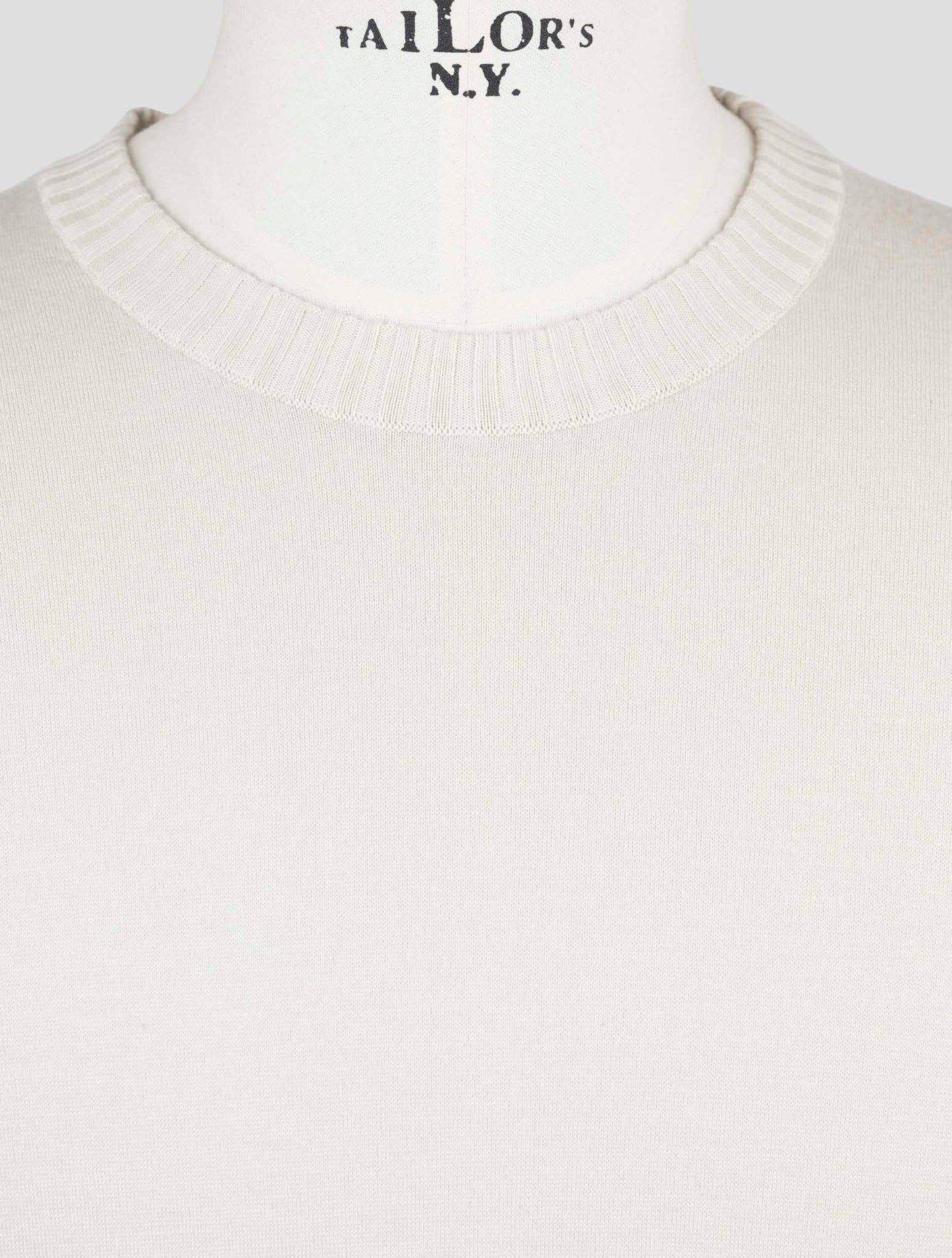 Kiton Beige Cashmere Silk Sweater Crewneck