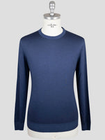 Kiton Blue Cashmere Silk Sweater Crewneck