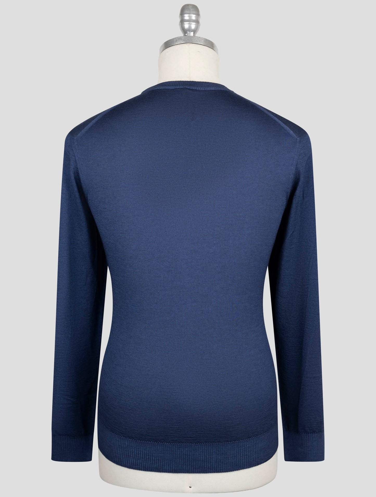 Kiton Blue Cashmere Silk Sweater Crewneck