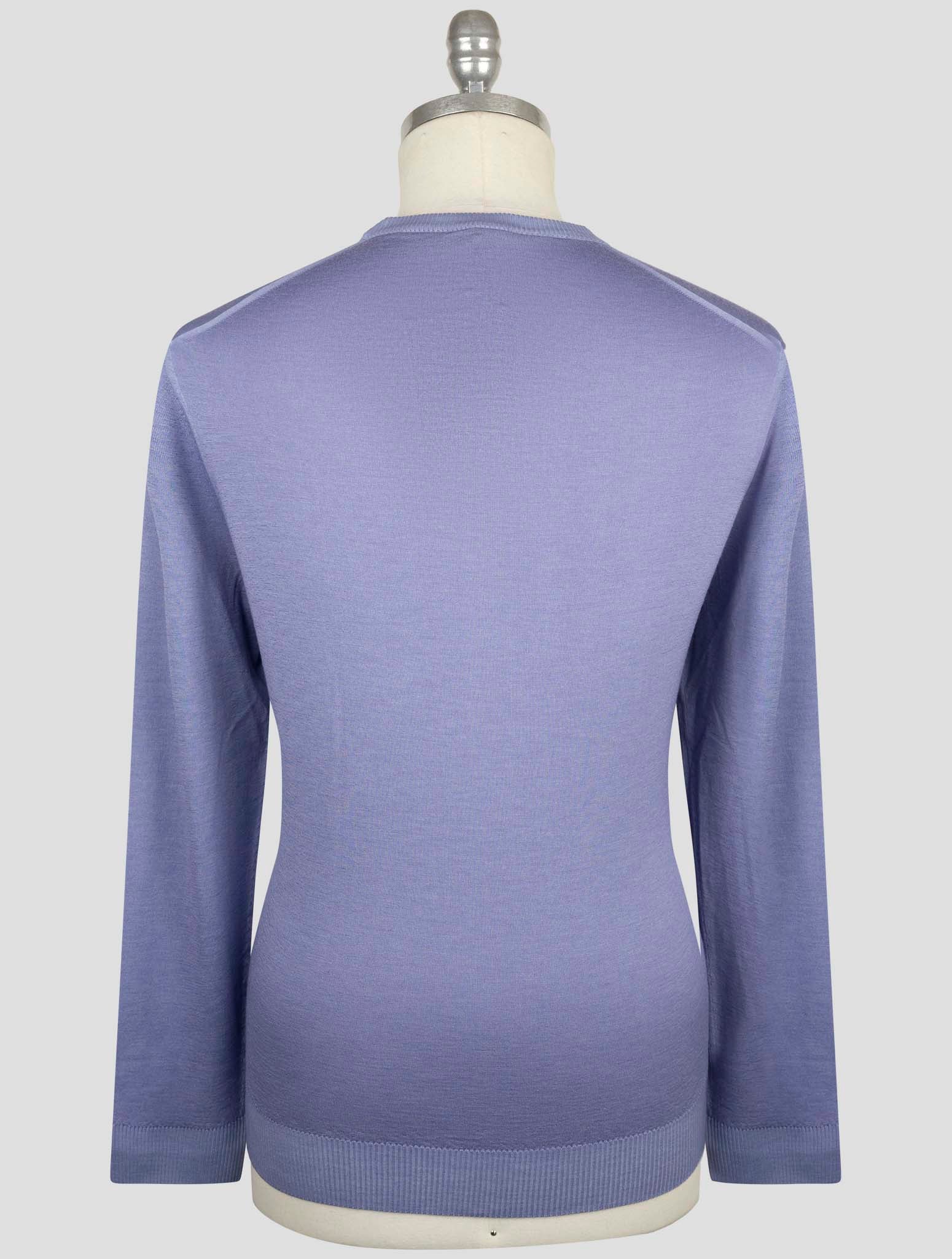 Kiton Light Blue Cashmere Silk Sweater Crewneck