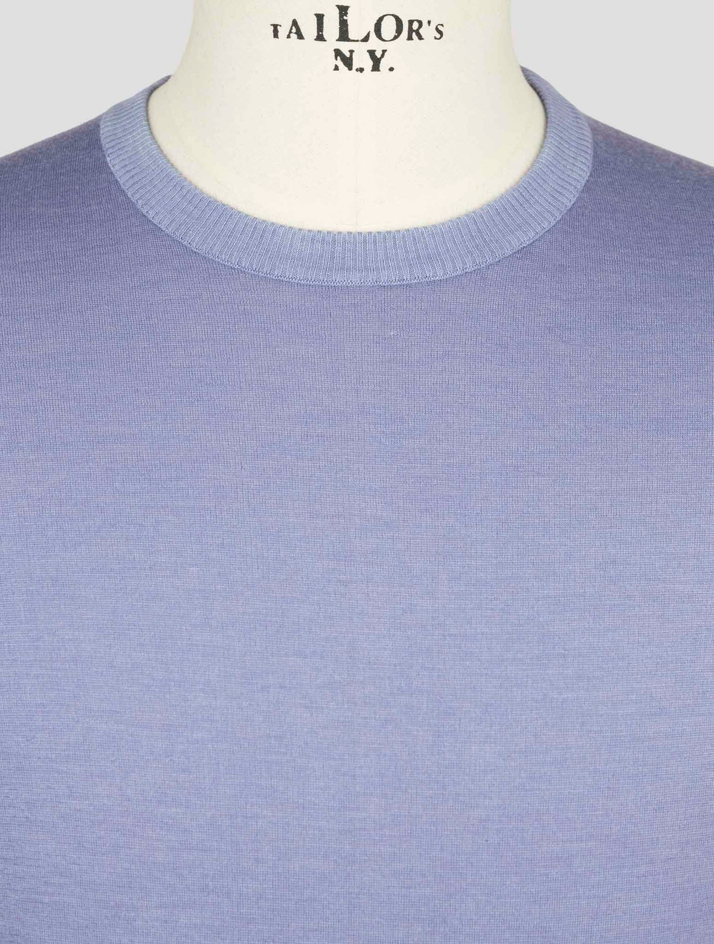 Kiton Light Blue Cashmere Silk Sweater Crewneck