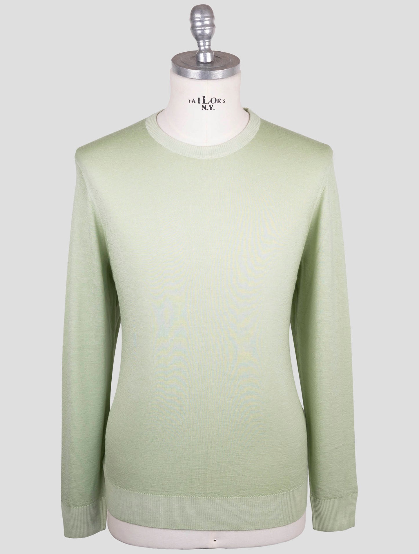 Kiton Green Cashmere Silk Sweater Crewneck