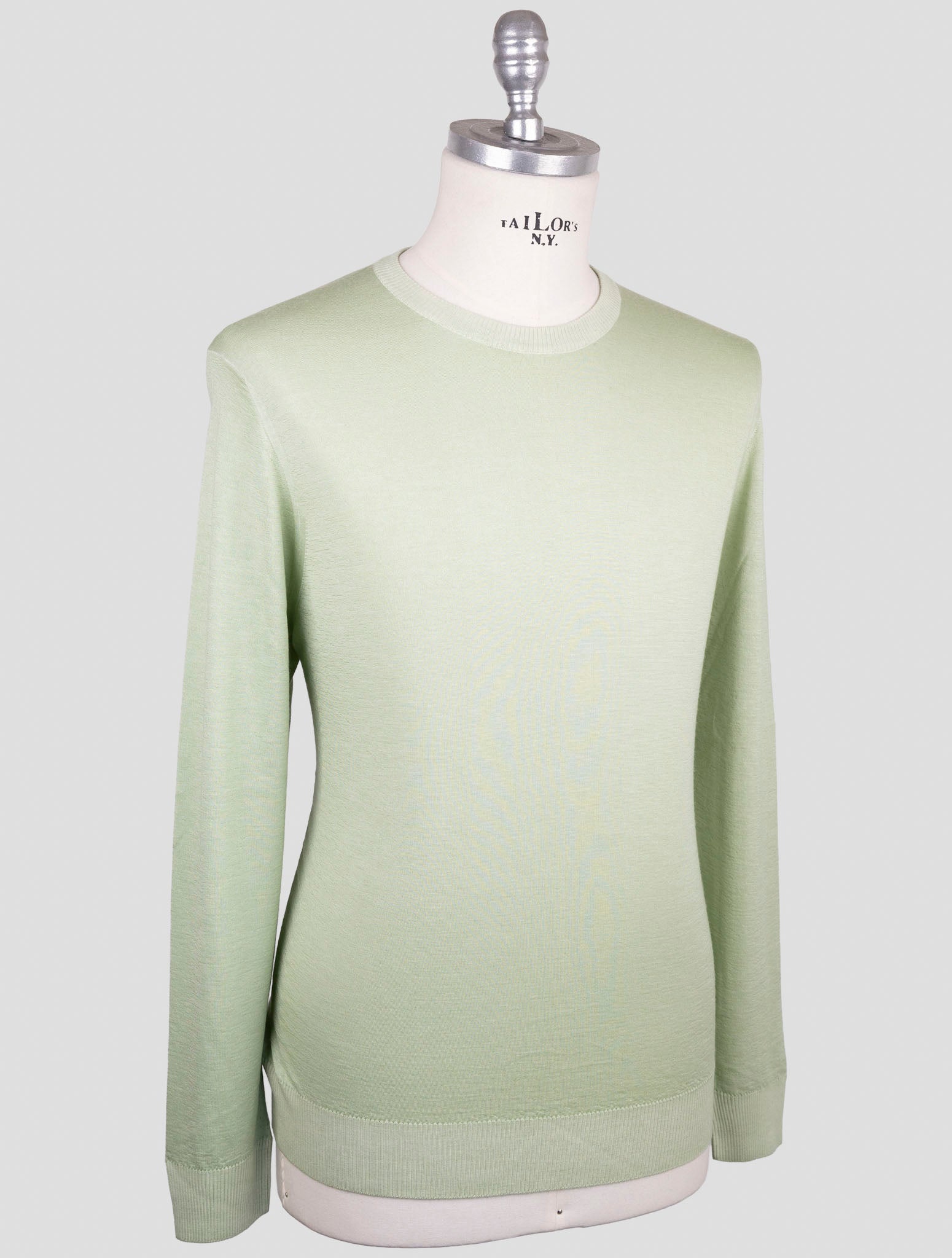 Kiton Green Cashmere Silk Sweater Crewneck