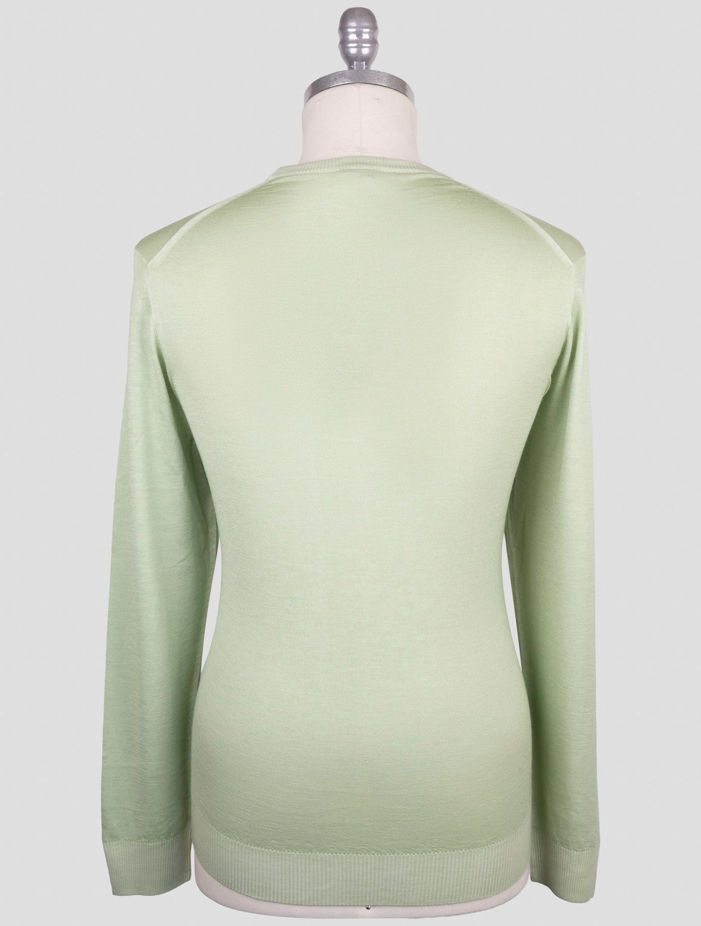Kiton Green Cashmere Silk Sweater Crewneck