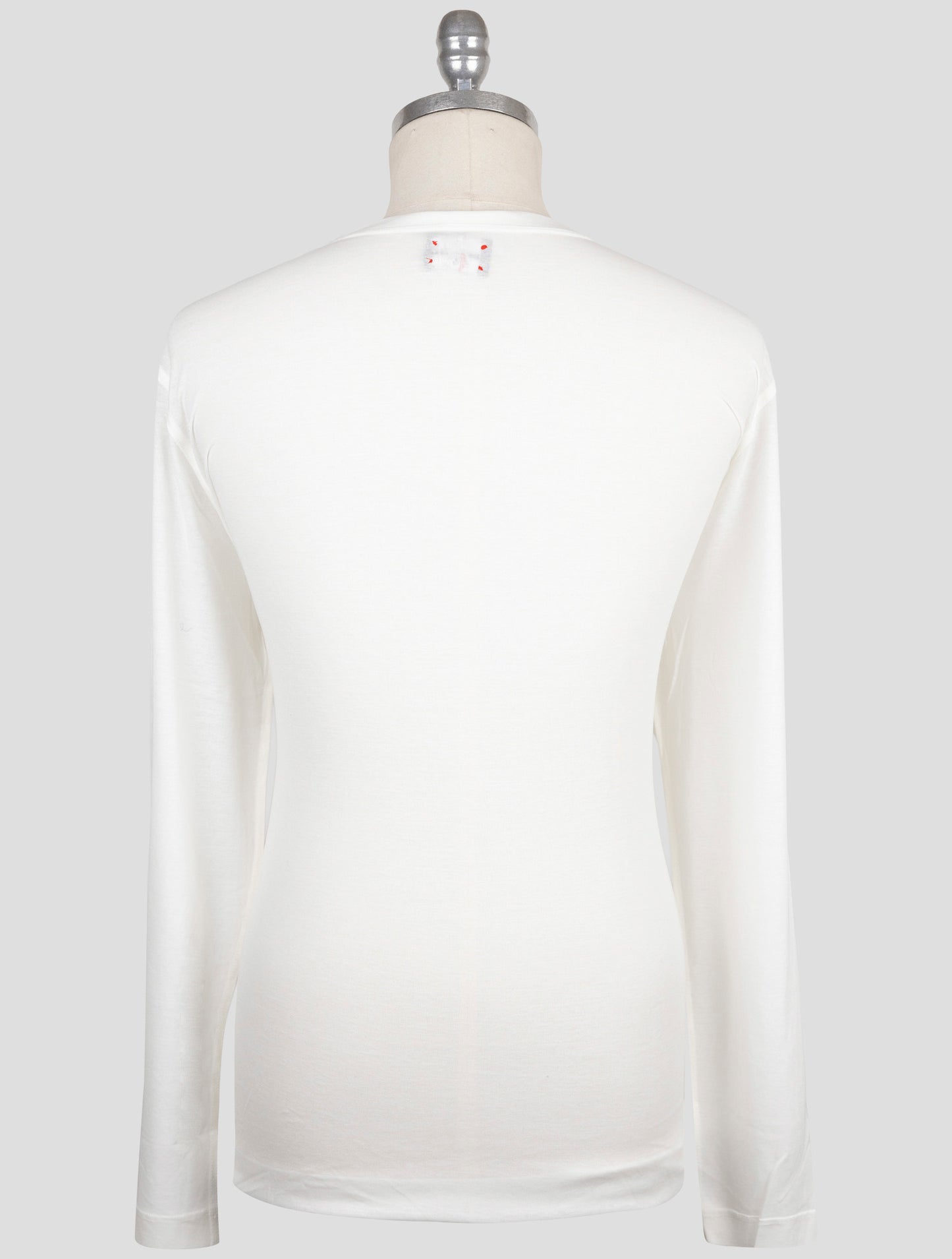 Kiton White Cotton Sweater Crewneck
