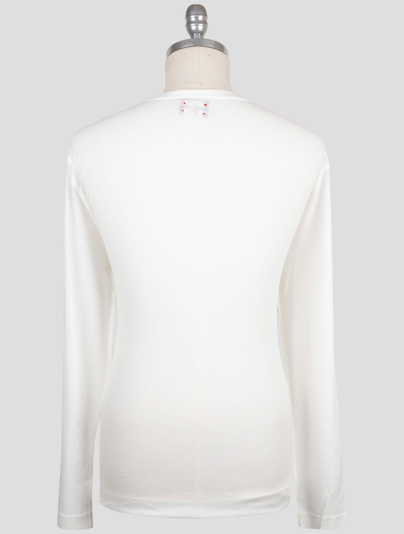 Kiton White Cotton Sweater Crewneck