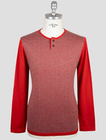 Kiton Red Cashmere Silk Sweater Crewneck