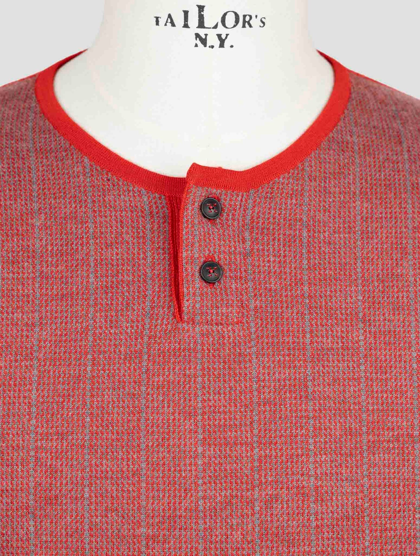Kiton Red Cashmere Silk Sweater Crewneck