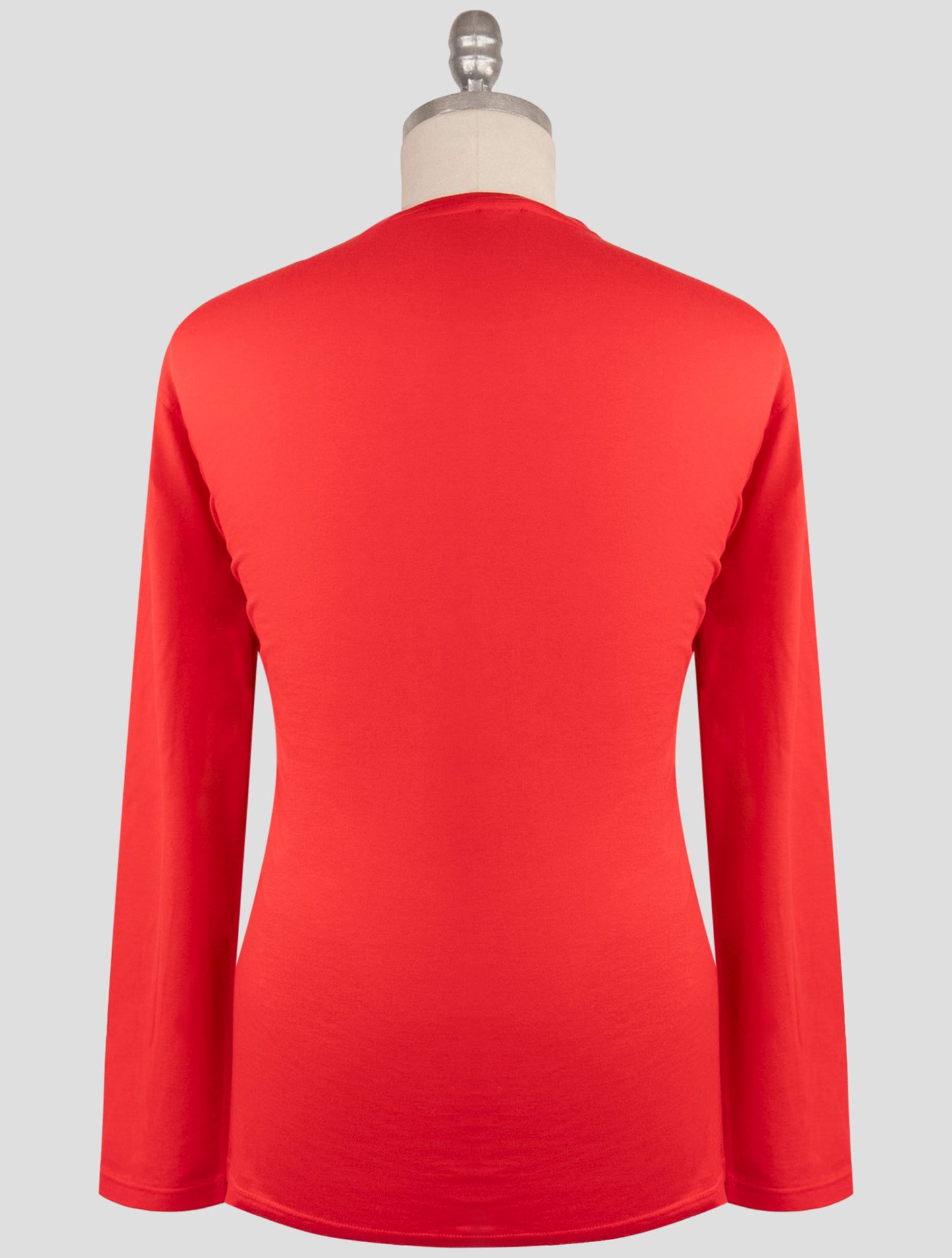 Kiton Red Cotton Cashmere Sweater Crewneck