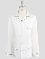 Kiton White Silk Pajamas Shirt