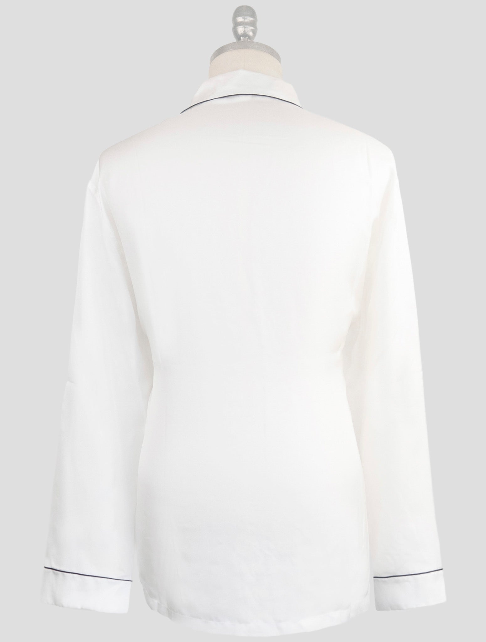 Kiton White Silk Pajamas Shirt