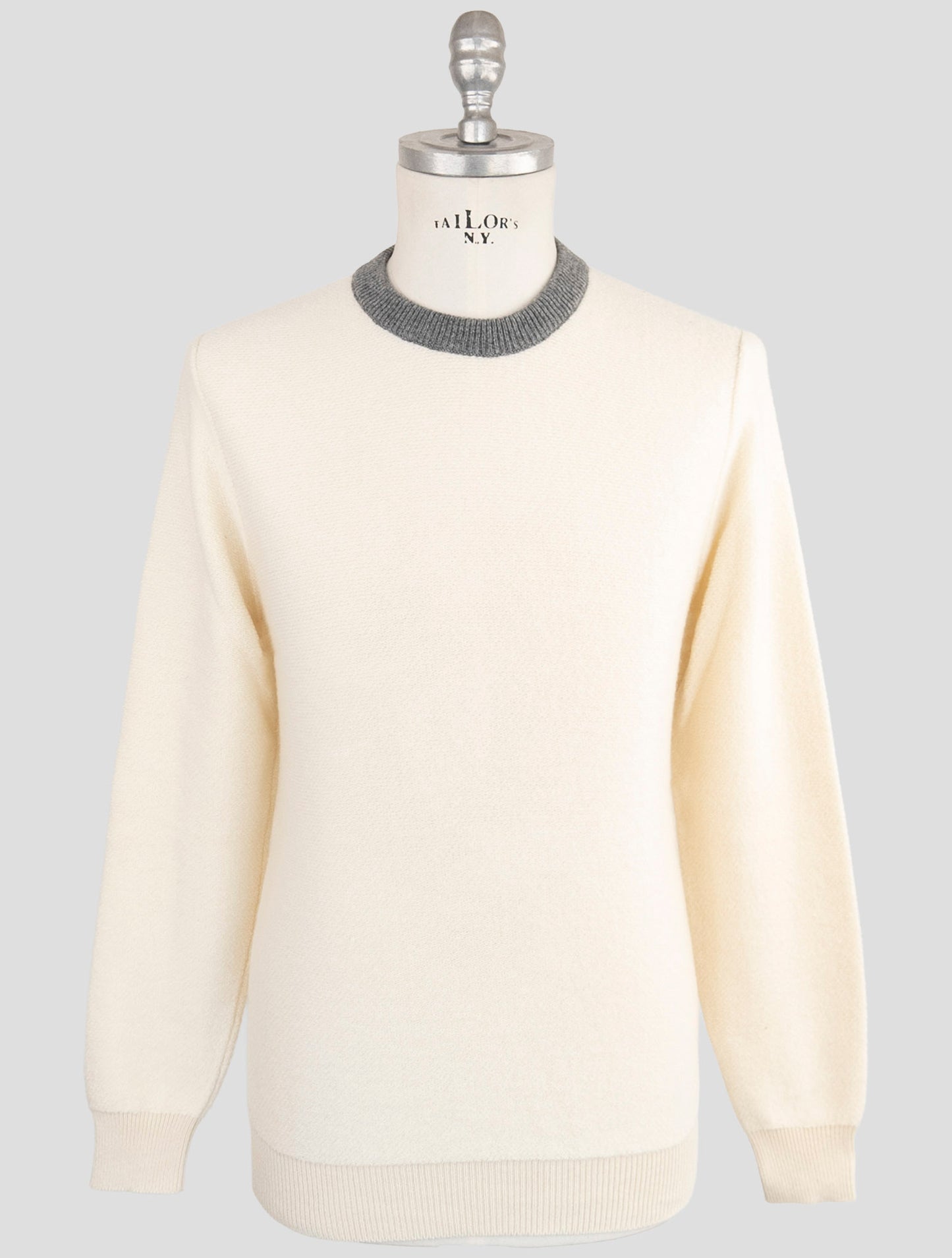 Kiton Beige Cashmere Sweater Crewneck