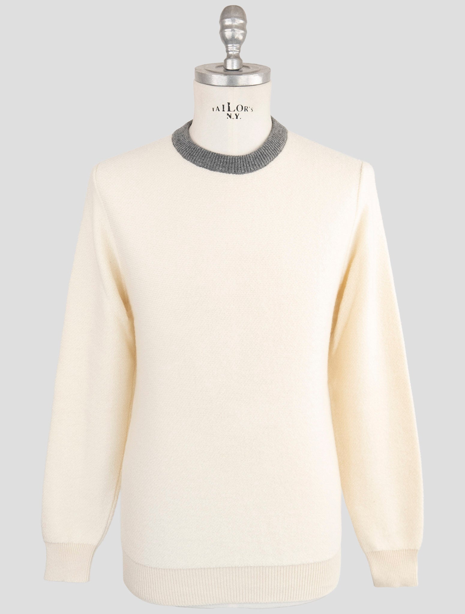 Kiton Beige Cashmere Sweater Crewneck