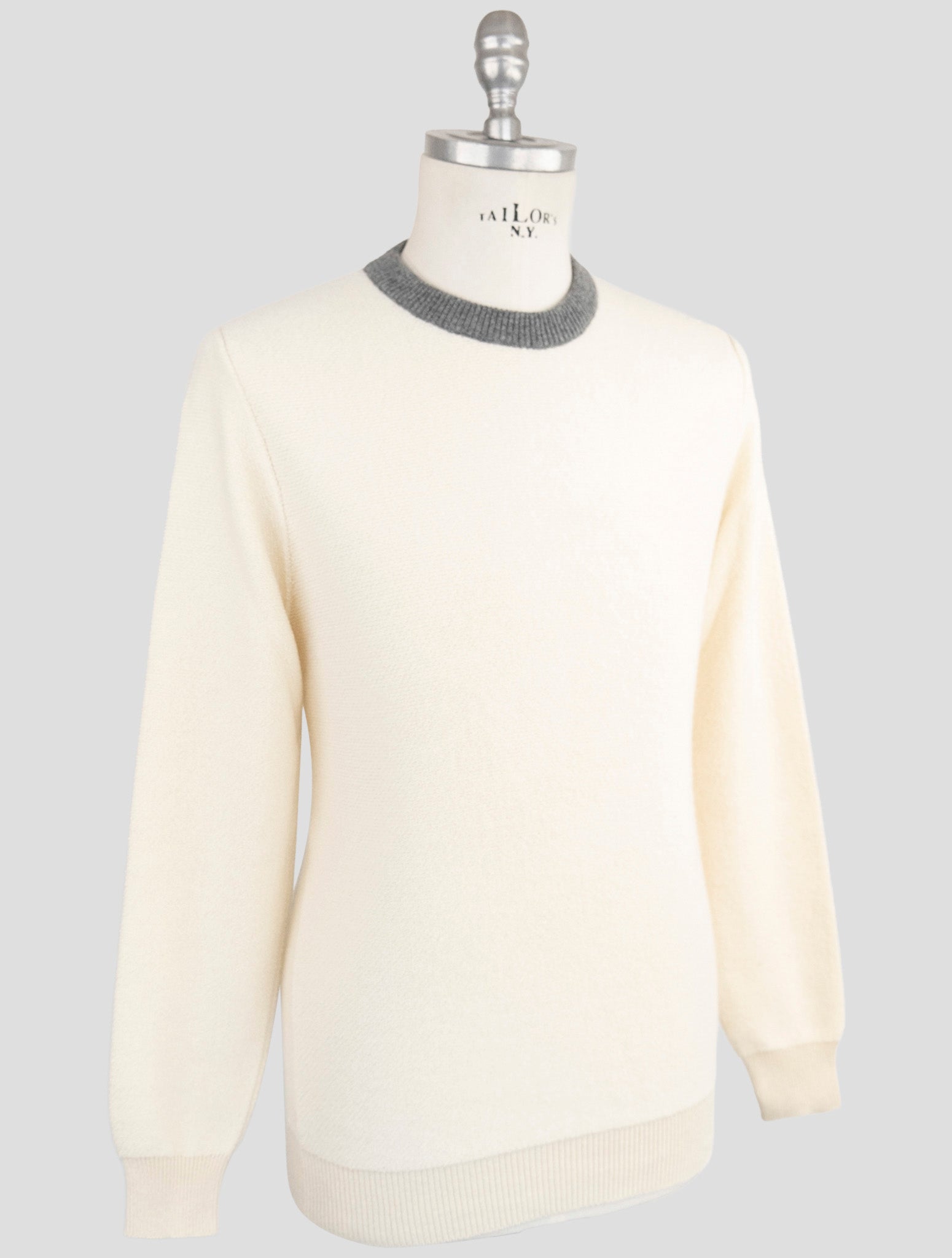 Kiton Beige Cashmere Sweater Crewneck