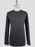 Kiton Gray Cotton Cashmere Sweater Crewneck