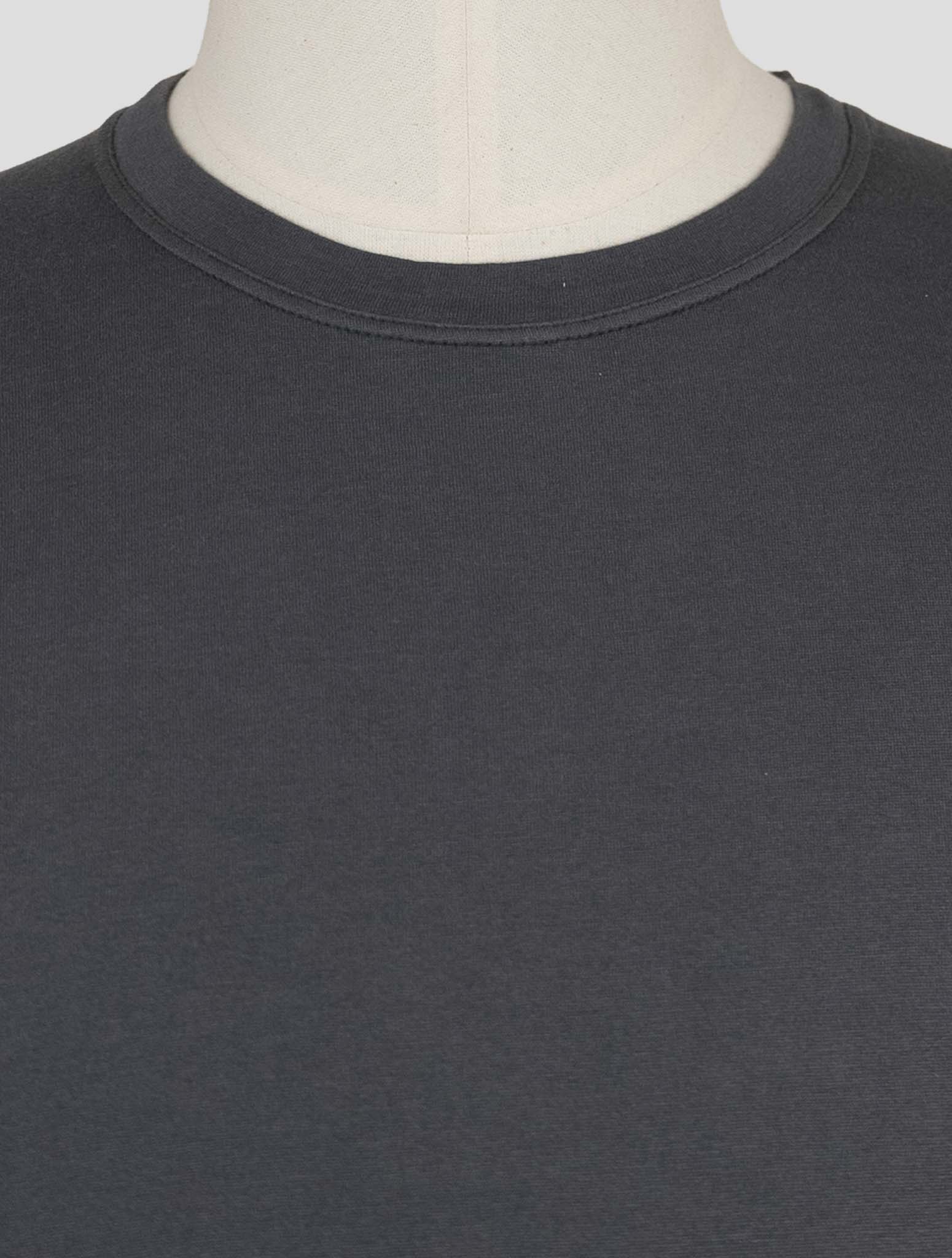 Kiton Gray Cotton Cashmere Sweater Crewneck