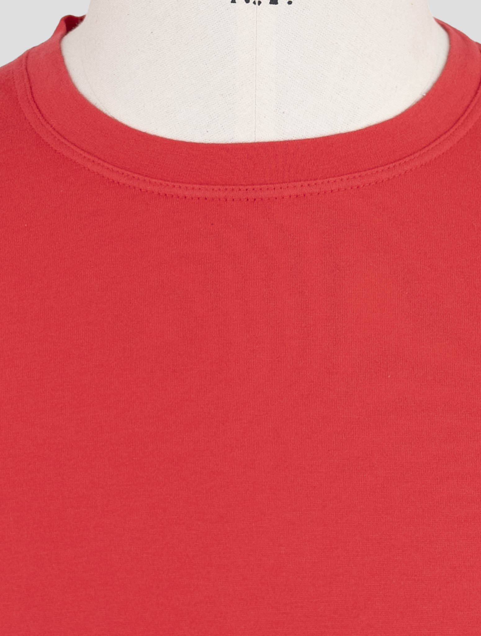 Kiton Red Cotton Cashmere Sweater Crewneck