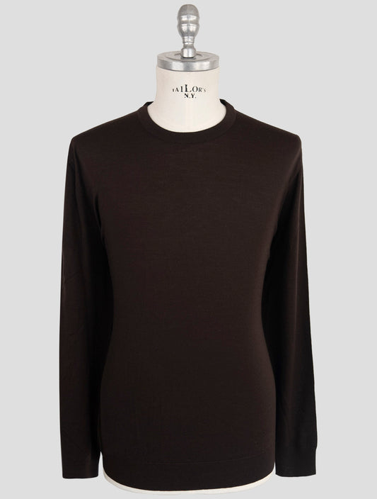 Kiton Blue Wool 14 Micron Sweater Crewneck