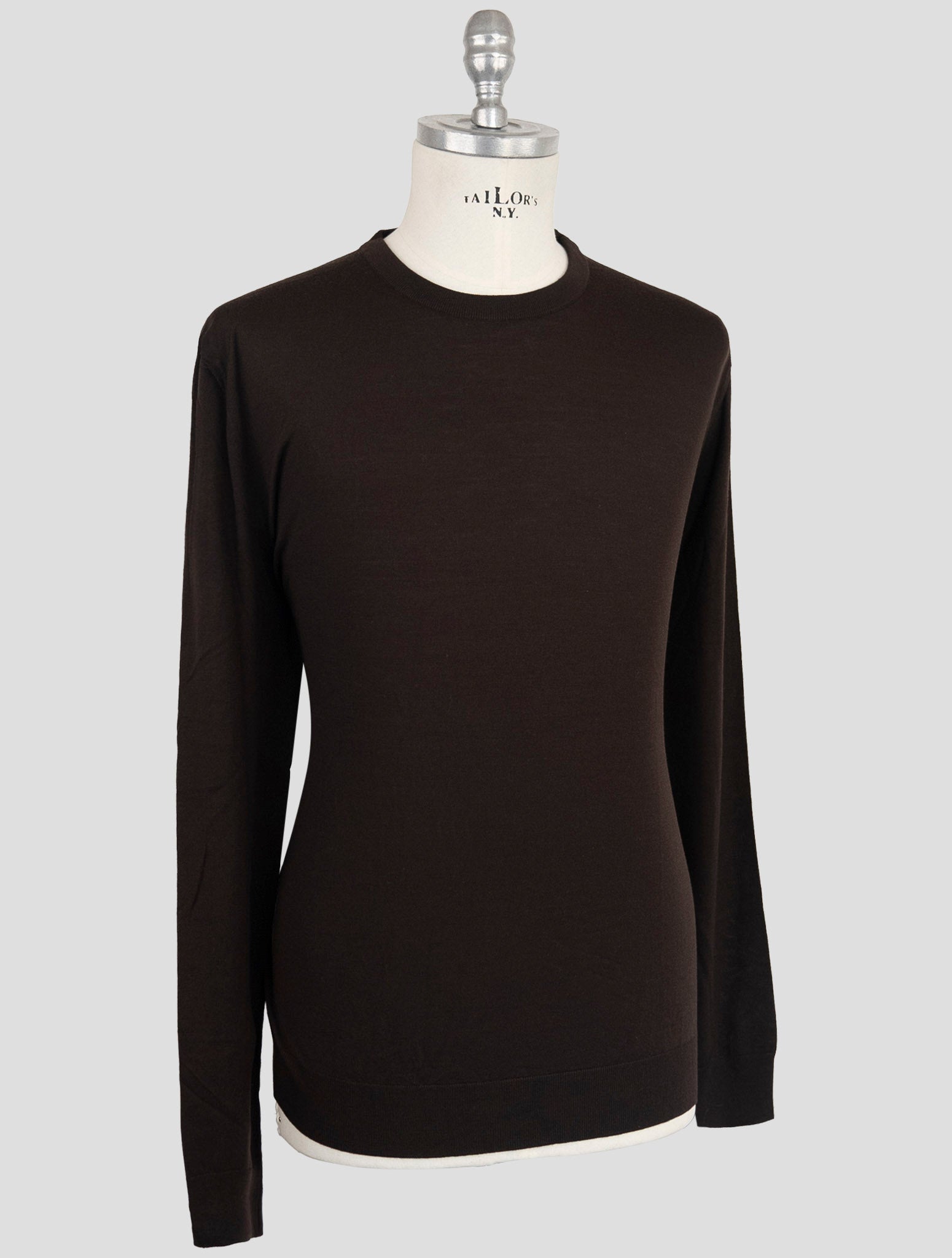 Kiton Blue Wool 14 Micron Sweater Crewneck