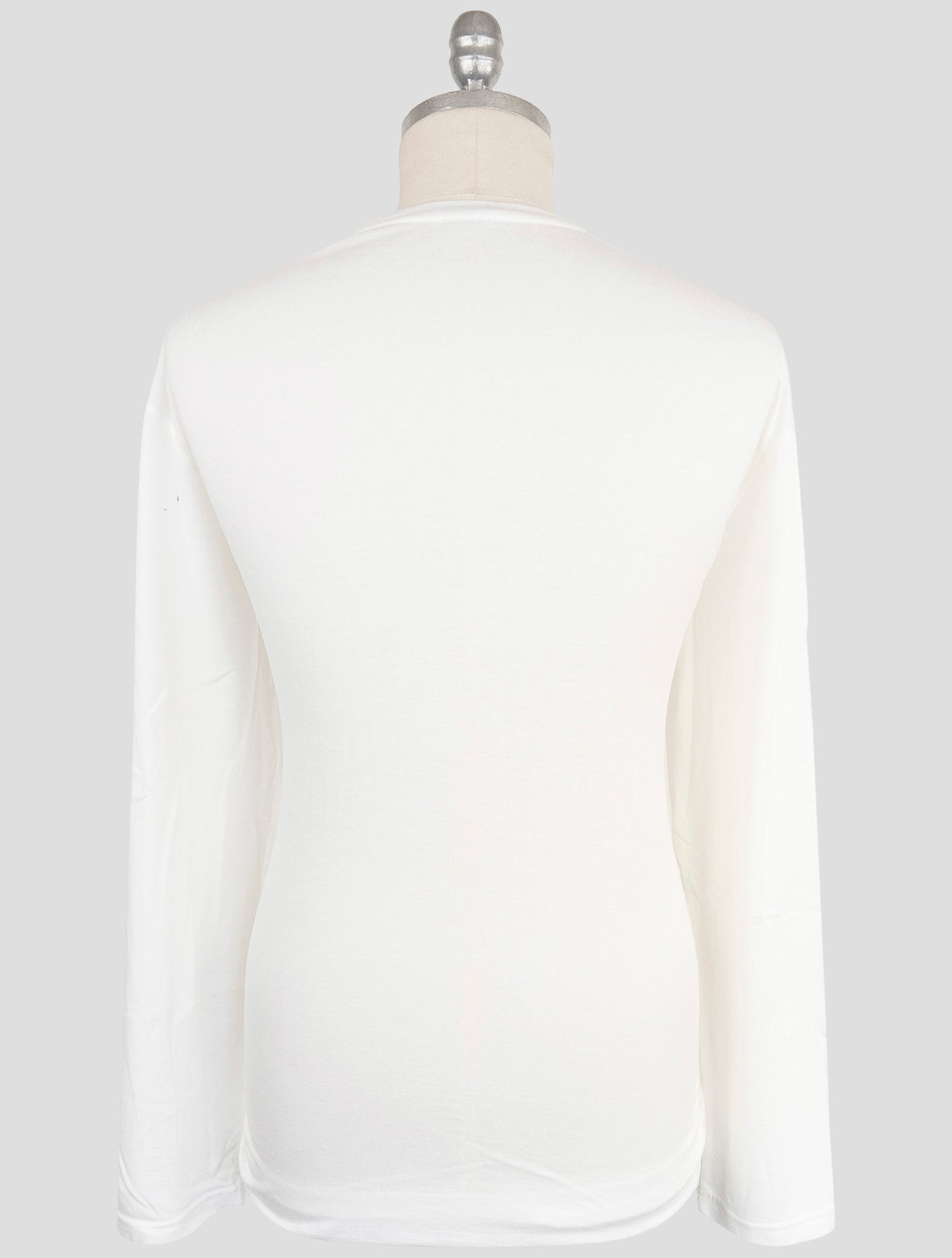 Kiton White Cotton Cashmere Sweater Crewneck