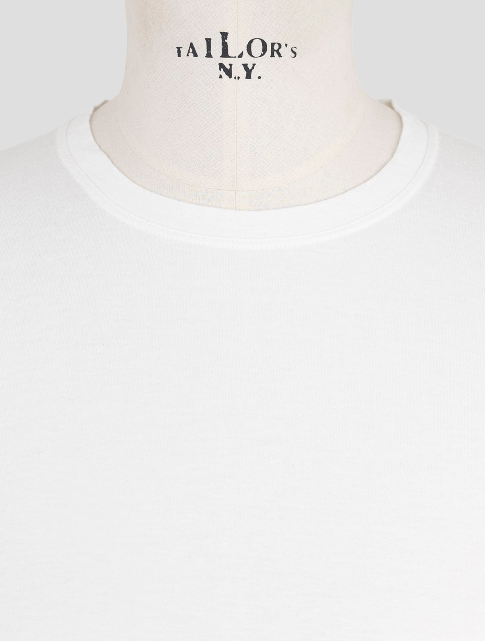 Kiton White Cotton Cashmere Sweater Crewneck