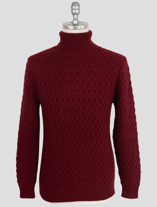 Kiton Burgundy Cashmere Sweater Turtleneck