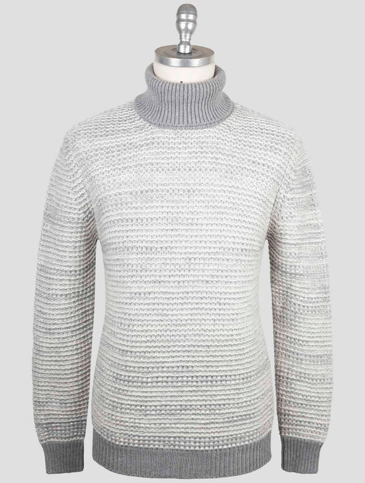 Kiton Gray Cashmere Sweater Turtleneck