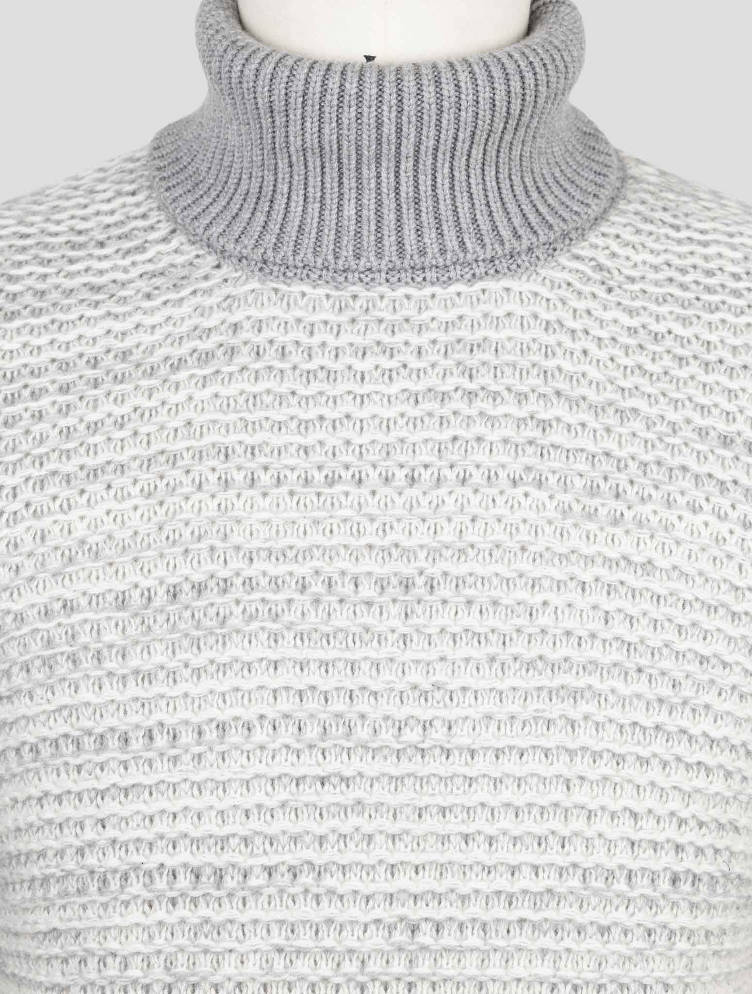 Kiton Gray Cashmere Sweater Turtleneck