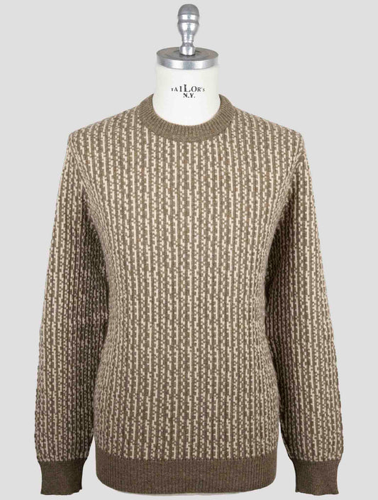 Kiton Beige Cashmere Sweater Crewneck