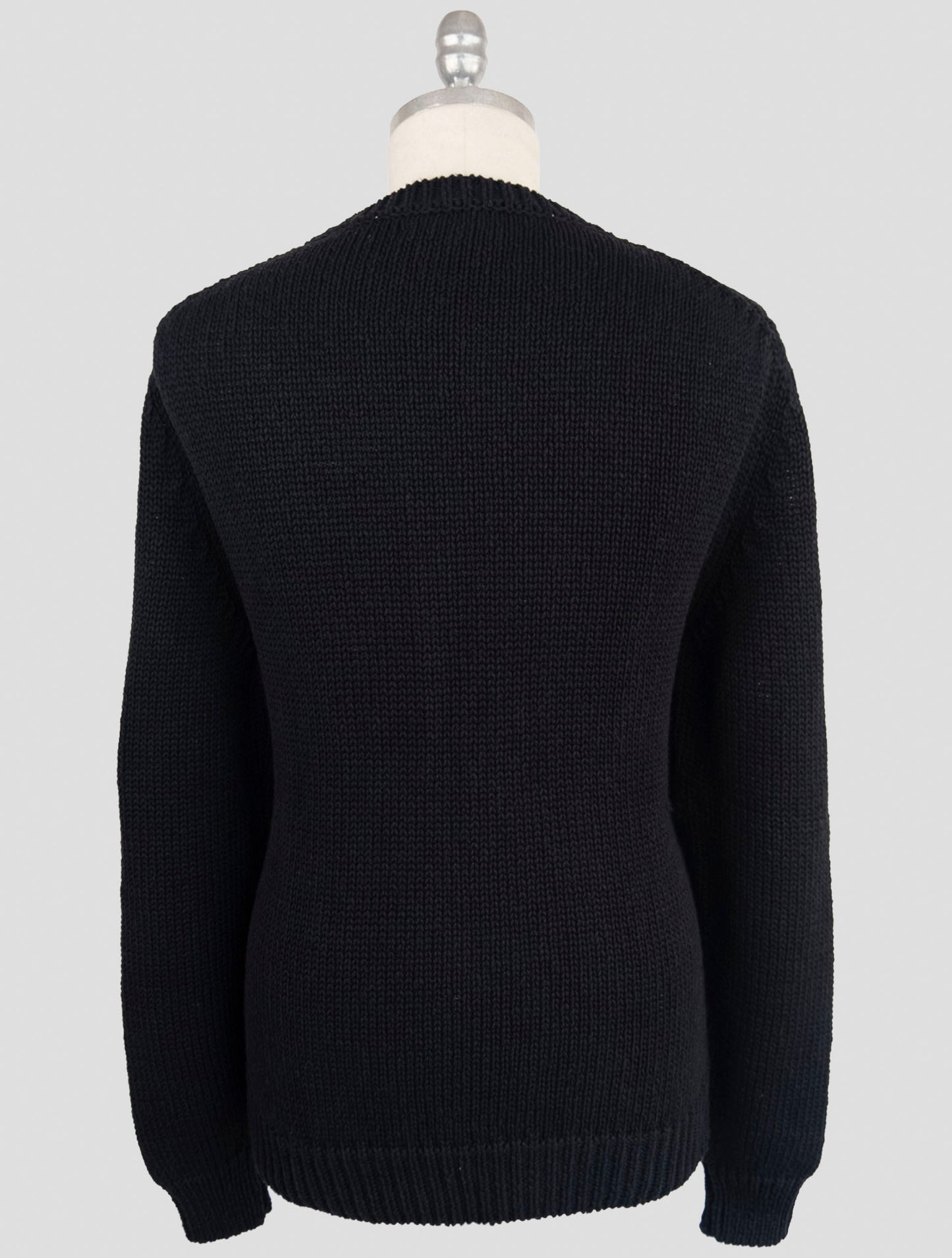 Kiton Blue Cotton Linen Sweater Crewneck