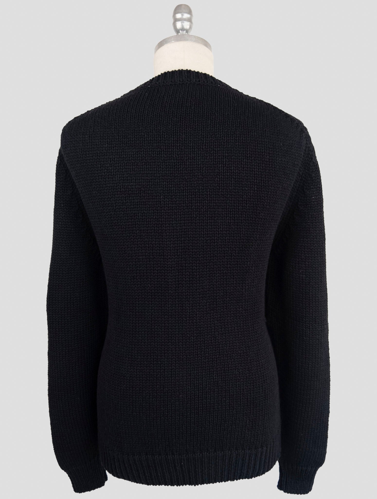 Kiton Blue Cotton Linen Sweater Crewneck