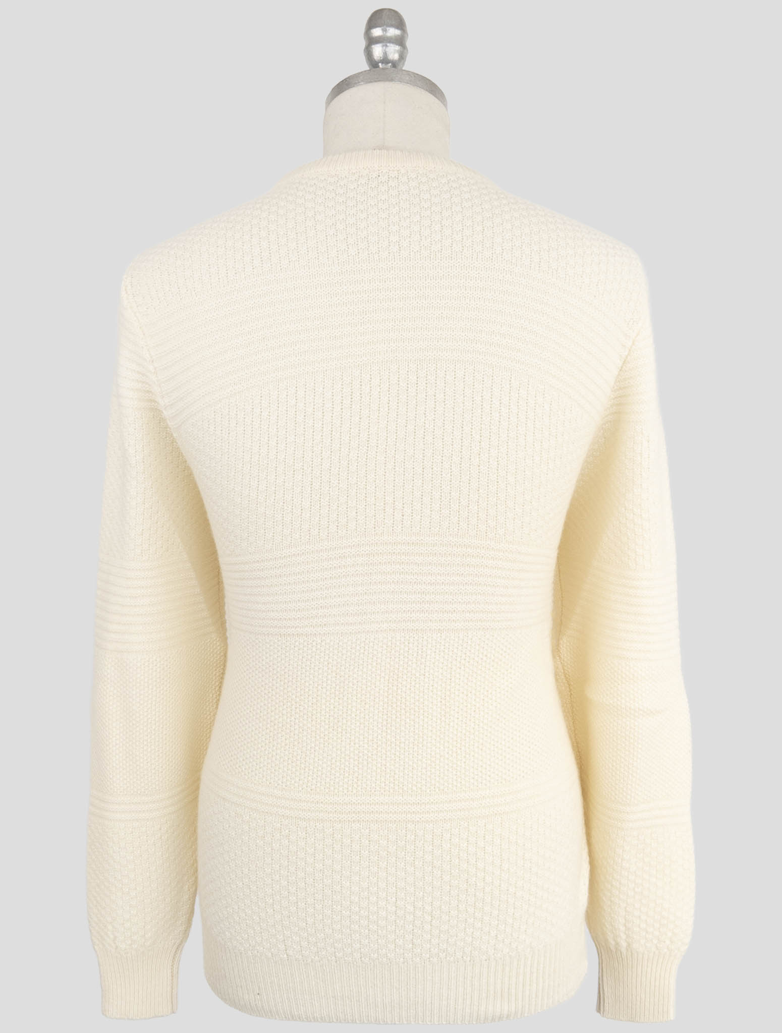 Kiton White Cashmere Sweater Crewneck