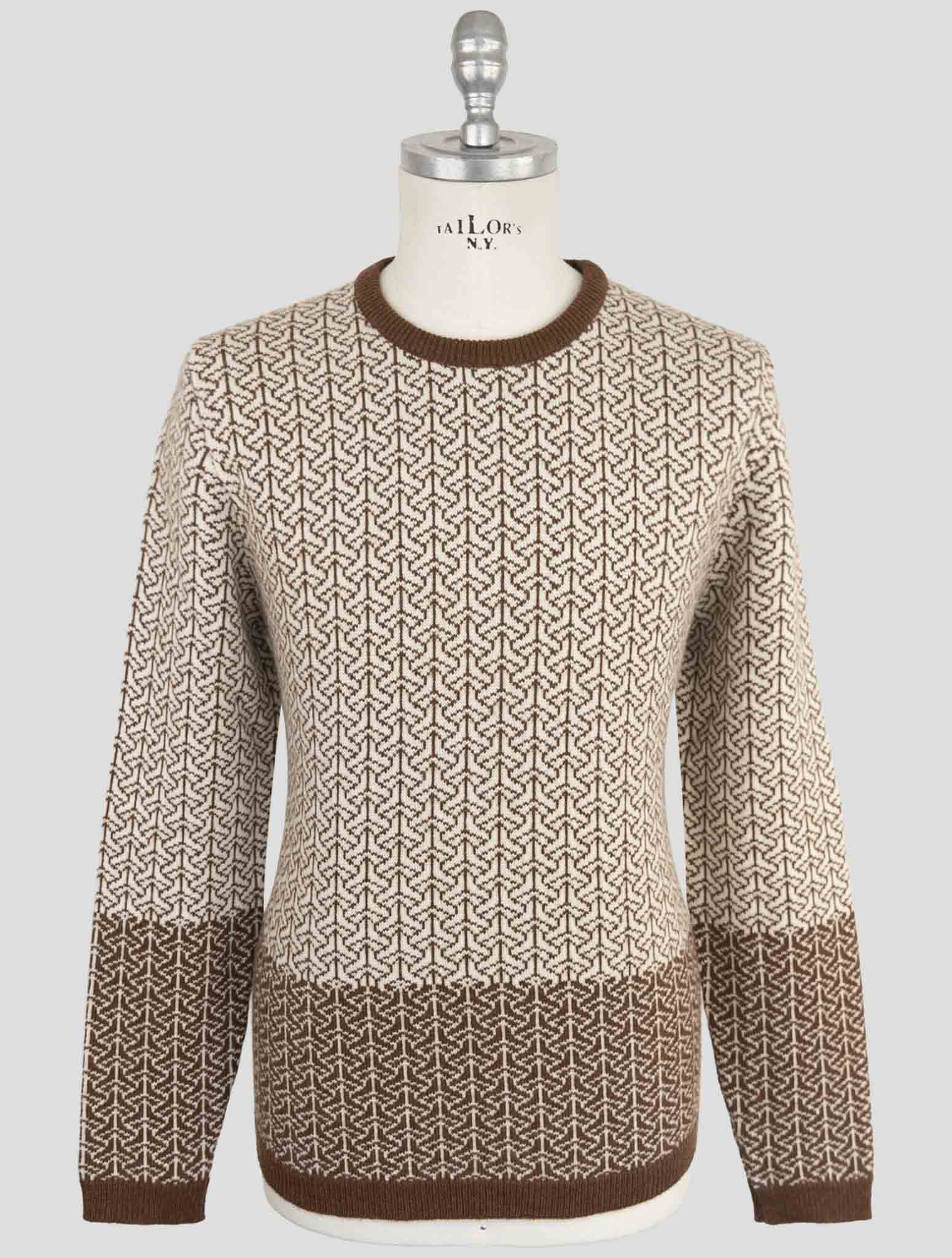 Kiton Beige Cashmere Sweater Crewneck