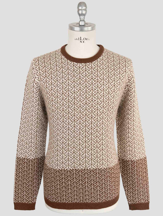 Kiton Beige Cashmere Sweater Crewneck