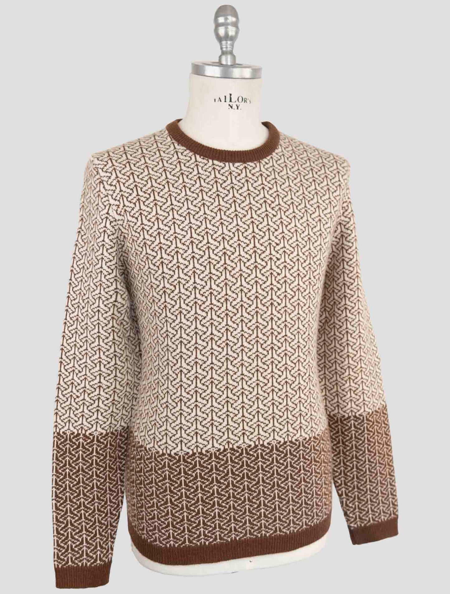 Kiton Beige Cashmere Sweater Crewneck