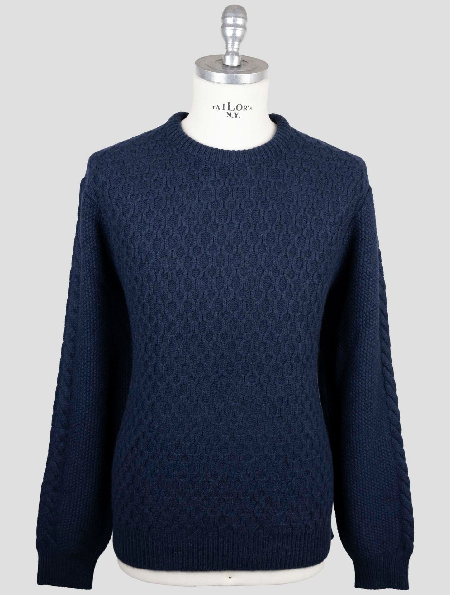 Kiton Blue Cashmere Sweater Crewneck
