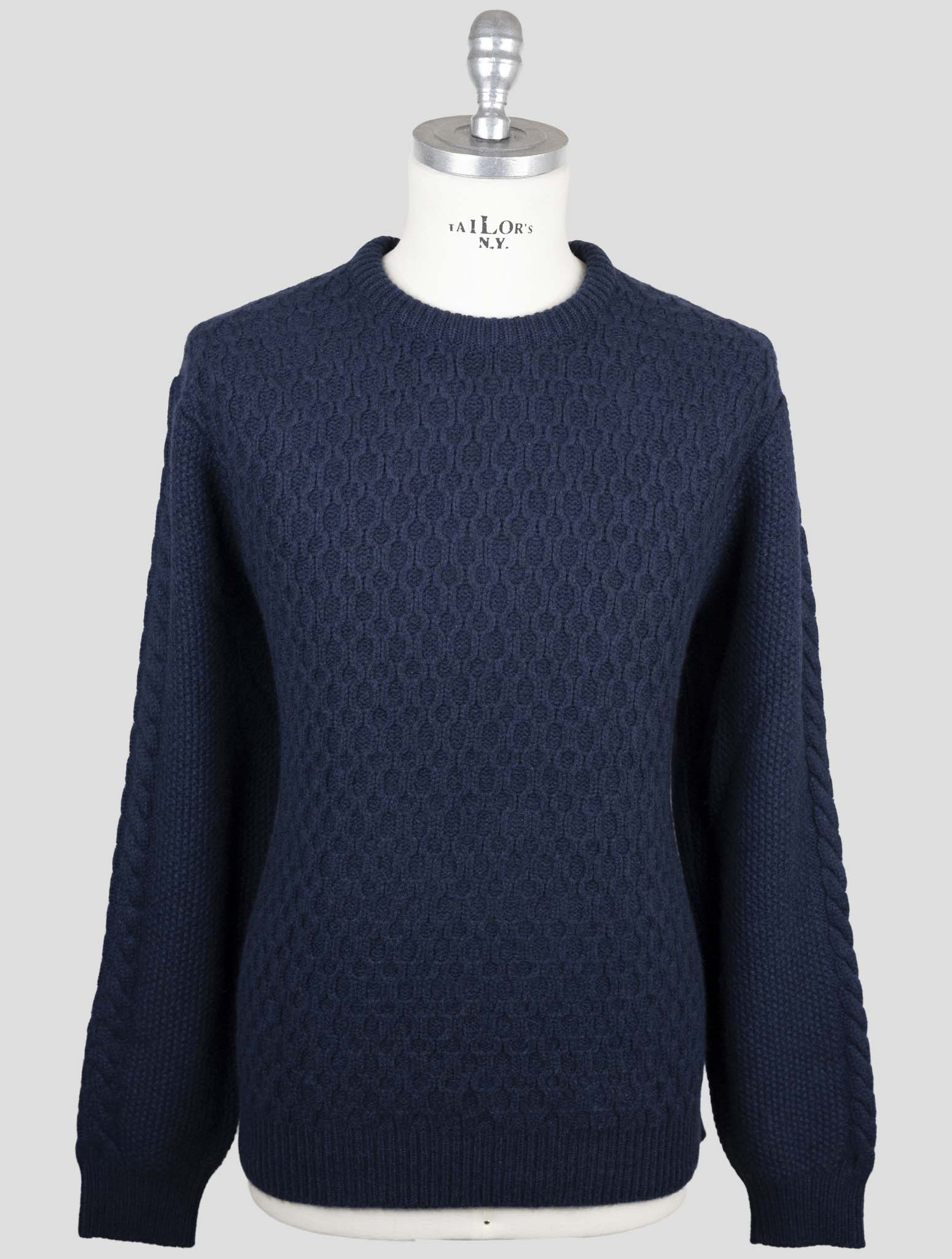 Kiton Blue Cashmere Sweater Crewneck