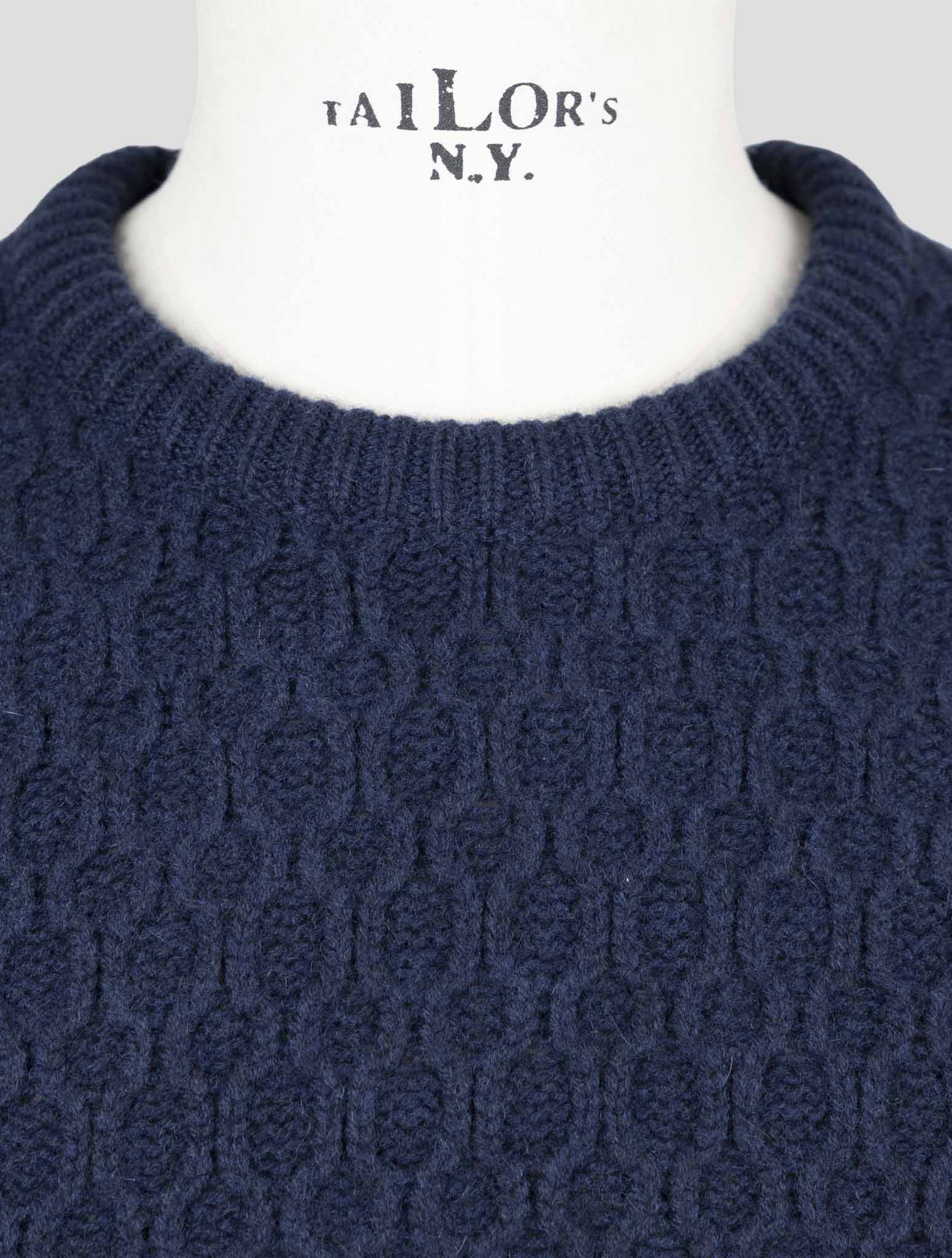 Kiton Blue Cashmere Sweater Crewneck