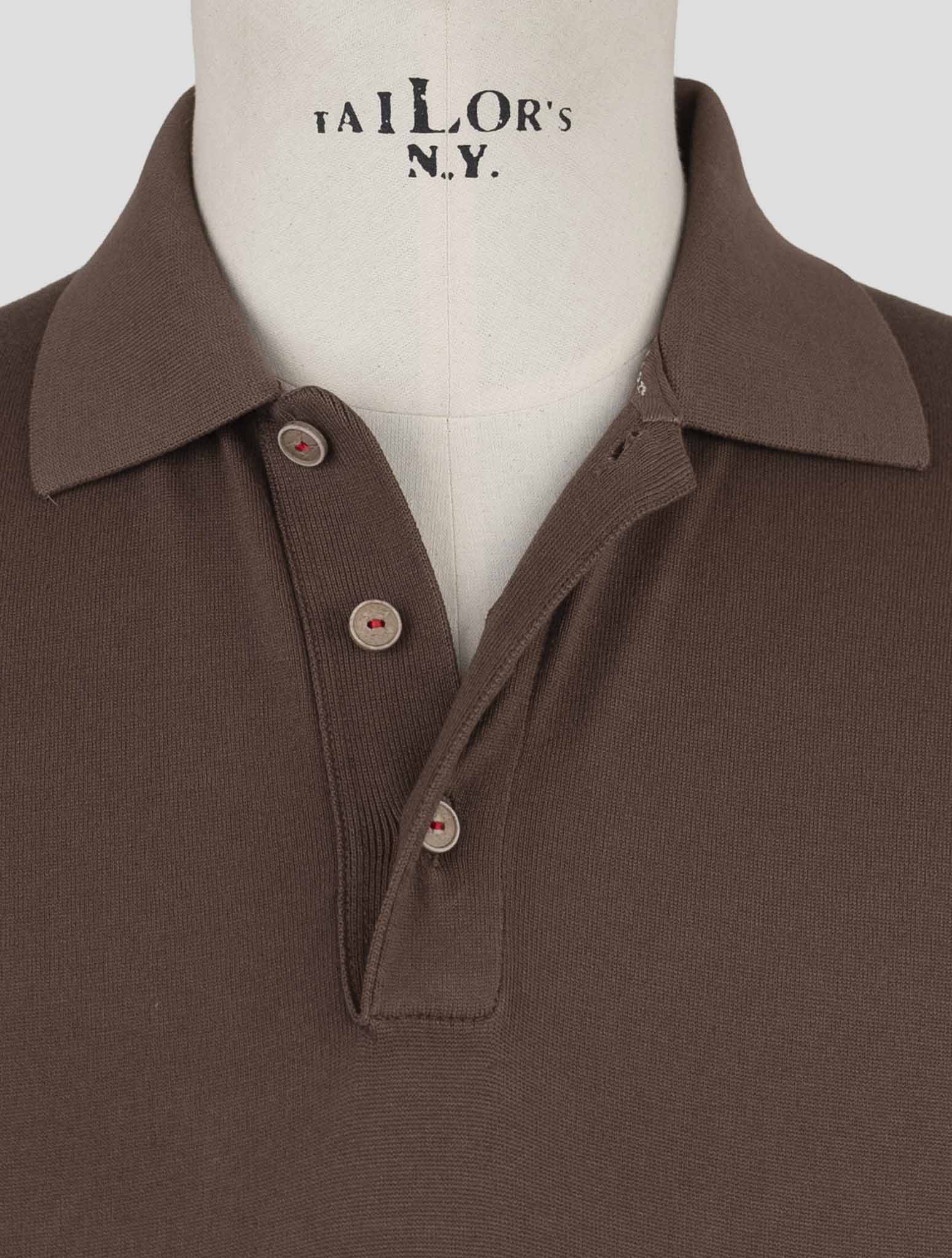Kiton Brown Cotton Polo